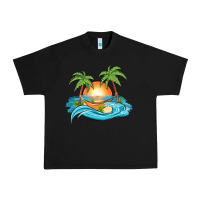 Black sunset beach scene Urban Heavy Tee - MaliasSmallBusiness