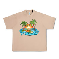 Burro sunset beach scene Urban Heavy Tee - MaliasSmallBusiness