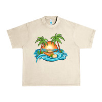 Sandshell sunset beach scene Urban Heavy Tee - MaliasSmallBusiness