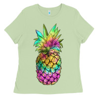Matcha tie dye pineapple Ladies Tee - JahusDesignShop