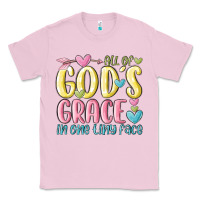 Bubblegum Pink all of god's grace in one tiny face Classic Tee - MaliasSmallBusiness