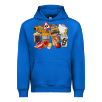 Cobalt School Bus Coffee Cups Urban Hoodie - FaDigitalArtStudio