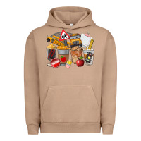 Pigment Burro School Bus Coffee Cups Urban Hoodie - FaDigitalArtStudio