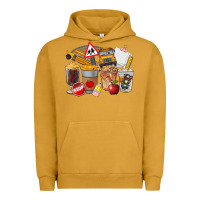 Pigment Peanut Butter School Bus Coffee Cups Urban Hoodie - FaDigitalArtStudio
