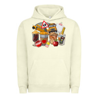 Pigment Pistachio School Bus Coffee Cups Urban Hoodie - FaDigitalArtStudio
