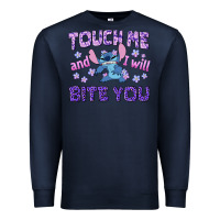 Navy touch me and i will bite you Premium Sweatshirt - texasbilliewilder