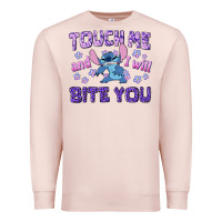Pale Pink touch me and i will bite you Premium Sweatshirt - texasbilliewilder