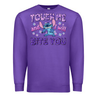 Purple touch me and i will bite you Premium Sweatshirt - texasbilliewilder