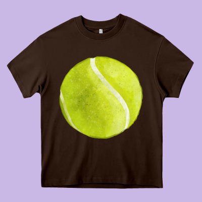 Tennis Ball Fa Element 2 Heavy Core Tee Designed By Fadigitalartstudio