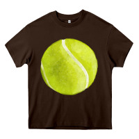 Chocolate Brown tennis ball fa element 2 Heavy Core Tee - FaDigitalArtStudio
