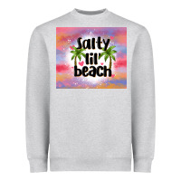 Heather Grey salty lil' beach Heavyweight Sweatshirt - MaliasSmallBusiness