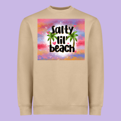 Salty Lil' Beach Heavyweight Sweatshirt Designed By Maliassmallbusiness