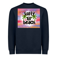 Navy salty lil' beach Heavyweight Sweatshirt - MaliasSmallBusiness