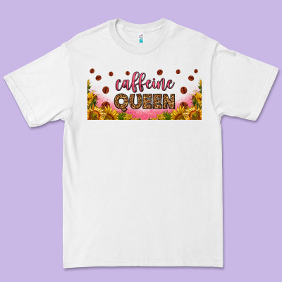 Caffeine Queen 16oz Libbey Cup Premium Tee Designed By Hra Design Shop