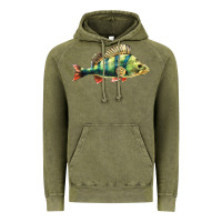 Vintage Olive Perch Fish Vintage Hoodie - LillyAllenDesigns