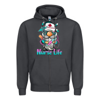 Smoke nurse life  gnome Zipper Hoodie - BarkalooDesign