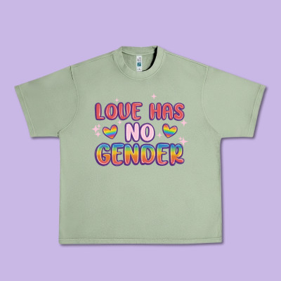 Love No Gender Urban Heavy Tee Designed By Maliassmallbusiness
