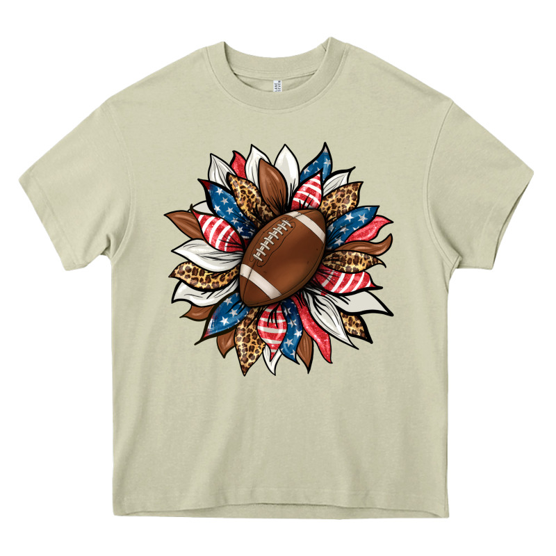 American Football Sunflower Heavy Core Tee by HRA Design Shop | Teevron