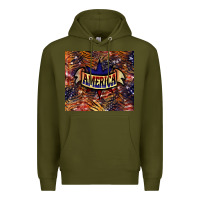 Army Green Tiger America tumbler 4th of july Premium Hoodie - HowdyJamesFarm