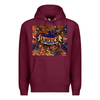 Burgundy Tiger America tumbler 4th of july Premium Hoodie - HowdyJamesFarm