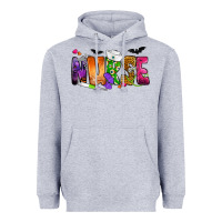 Heather Grey Nurse Halloween Heavyweight Hoodie - NancyCooperArtShop