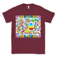 Burgundy The Pool Is My Happy Place Classic Tee - CowhideDigitalArt