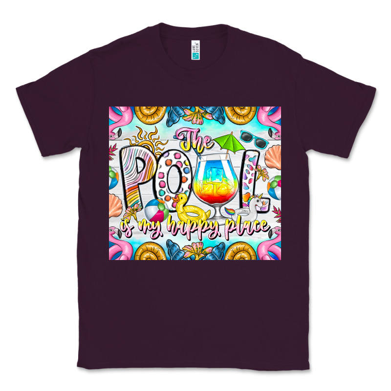 The Pool Is My Happy Place Classic Tee by CowhideDigitalArt | Teevron
