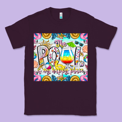The Pool Is My Happy Place Classic Tee Designed By Cowhidedigitalart