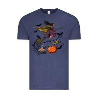 Vintage Denim Witch Vintage Tee - NancyCooperArtShop