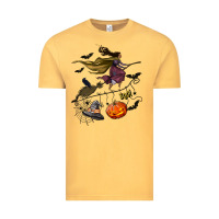 Vintage Mustard Witch Vintage Tee - NancyCooperArtShop