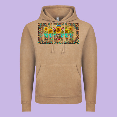 Western Believe Leopard Aztek License Plate Template Vintage Hoodie Designed By Barkaloodesign