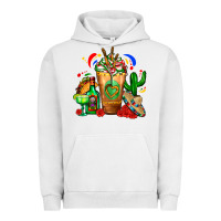 Pigment Lunar Rock Mexican Cold Drink With Cactus Sombrero And Tequil Urban Hoodie - FaDigitalArtStudio