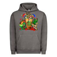 Pigment Tornado Mexican Cold Drink With Cactus Sombrero And Tequil Urban Hoodie - FaDigitalArtStudio