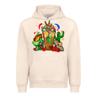 Sandshell Mexican Cold Drink With Cactus Sombrero And Tequil Urban Hoodie - FaDigitalArtStudio