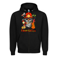 Black firefighter gnome Zipper Hoodie - BarkalooDesign