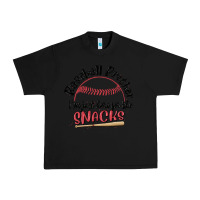 Black baseball brother i'm just here for the snacks Urban Heavy Tee - MaliasSmallBusiness