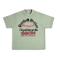 Oil Green baseball brother i'm just here for the snacks Urban Heavy Tee - MaliasSmallBusiness