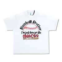 White baseball brother i'm just here for the snacks Urban Heavy Tee - MaliasSmallBusiness
