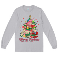 Moon Dust merry bookmas christmas book tree Long Sleeve Tee - MaliasSmallBusiness