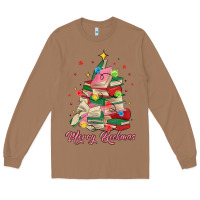 Toasted Coconut merry bookmas christmas book tree Long Sleeve Tee - MaliasSmallBusiness