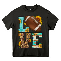 Asphalt western love american football Heavy Core Tee - HRA Design Shop