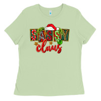Matcha christmas sassy claus Ladies Tee - FaDigitalArtStudio