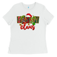 White christmas sassy claus Ladies Tee - FaDigitalArtStudio