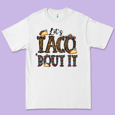 Let's Taco Bout It Premium Tee Designed By Cowhidedigitalart