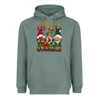 Sage Chillin' with my gnomes Heavyweight Hoodie - NancyCooperArtShop