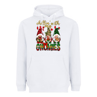 White Chillin' with my gnomes Heavyweight Hoodie - NancyCooperArtShop