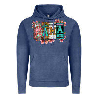 Vintage Denim license letters floral mama Vintage Hoodie - Jasminsmagicworld
