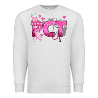 Oatmeal Heather breast cancer pct patient care technician Premium Sweatshirt - texasbilliewilder