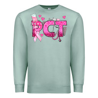 Seafoam breast cancer pct patient care technician Premium Sweatshirt - texasbilliewilder