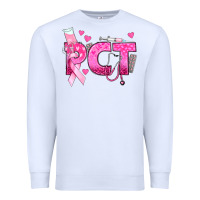 White breast cancer pct patient care technician Premium Sweatshirt - texasbilliewilder
